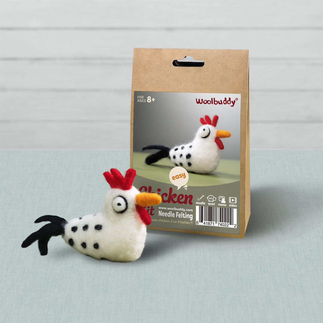 Chicken Needle Felting Kit – Beginner DIY Wool Craft Gift