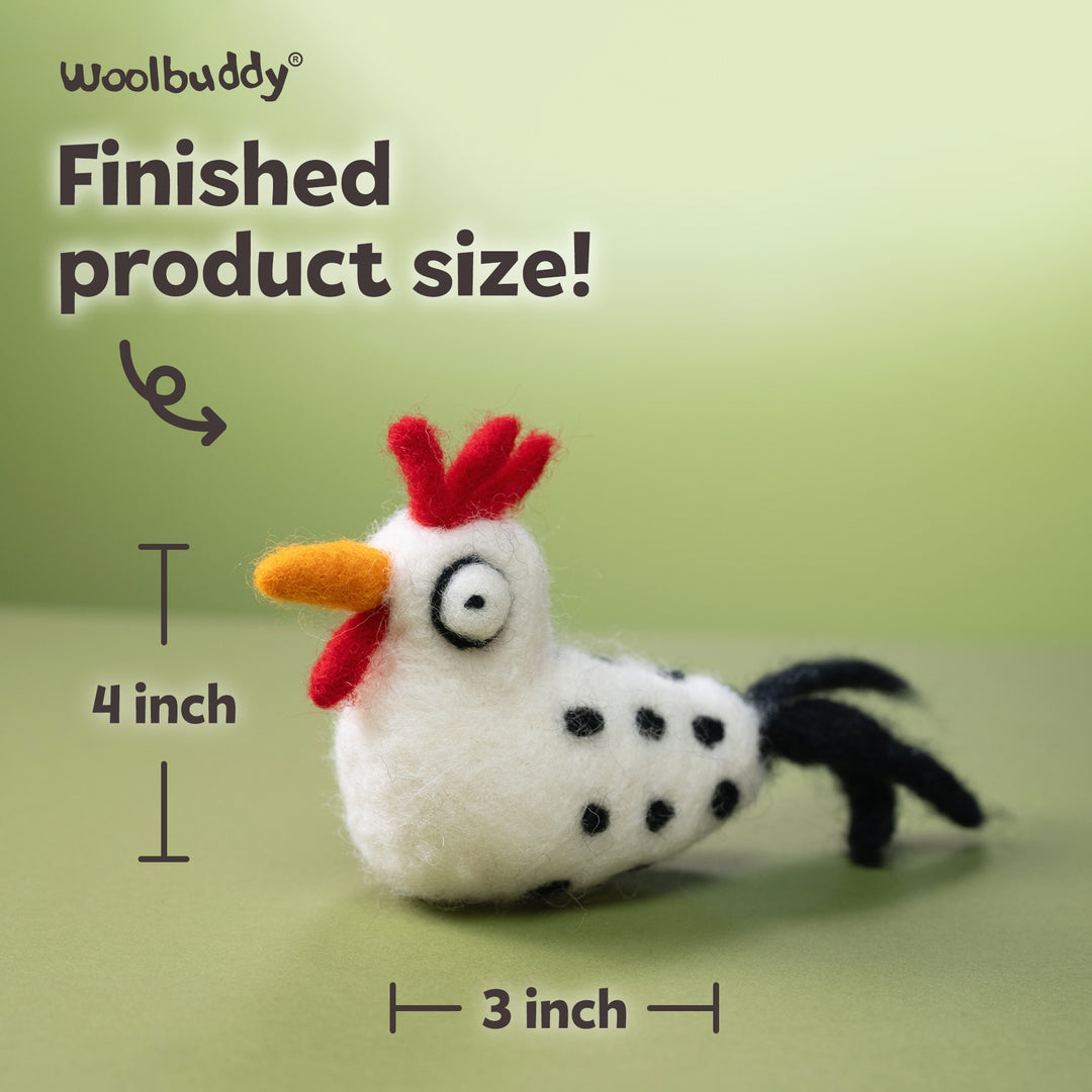 Chicken Needle Felting Kit – Beginner DIY Wool Craft Gift