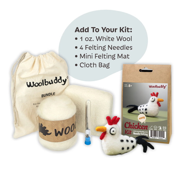 Chicken Needle Felting Kit – Beginner DIY Wool Craft Gift