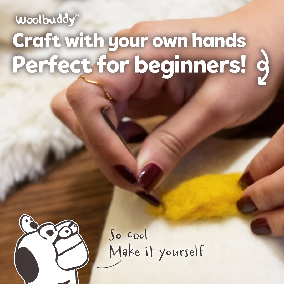 Cow Needle Felting Kit – Beginner DIY Wool Craft Gift