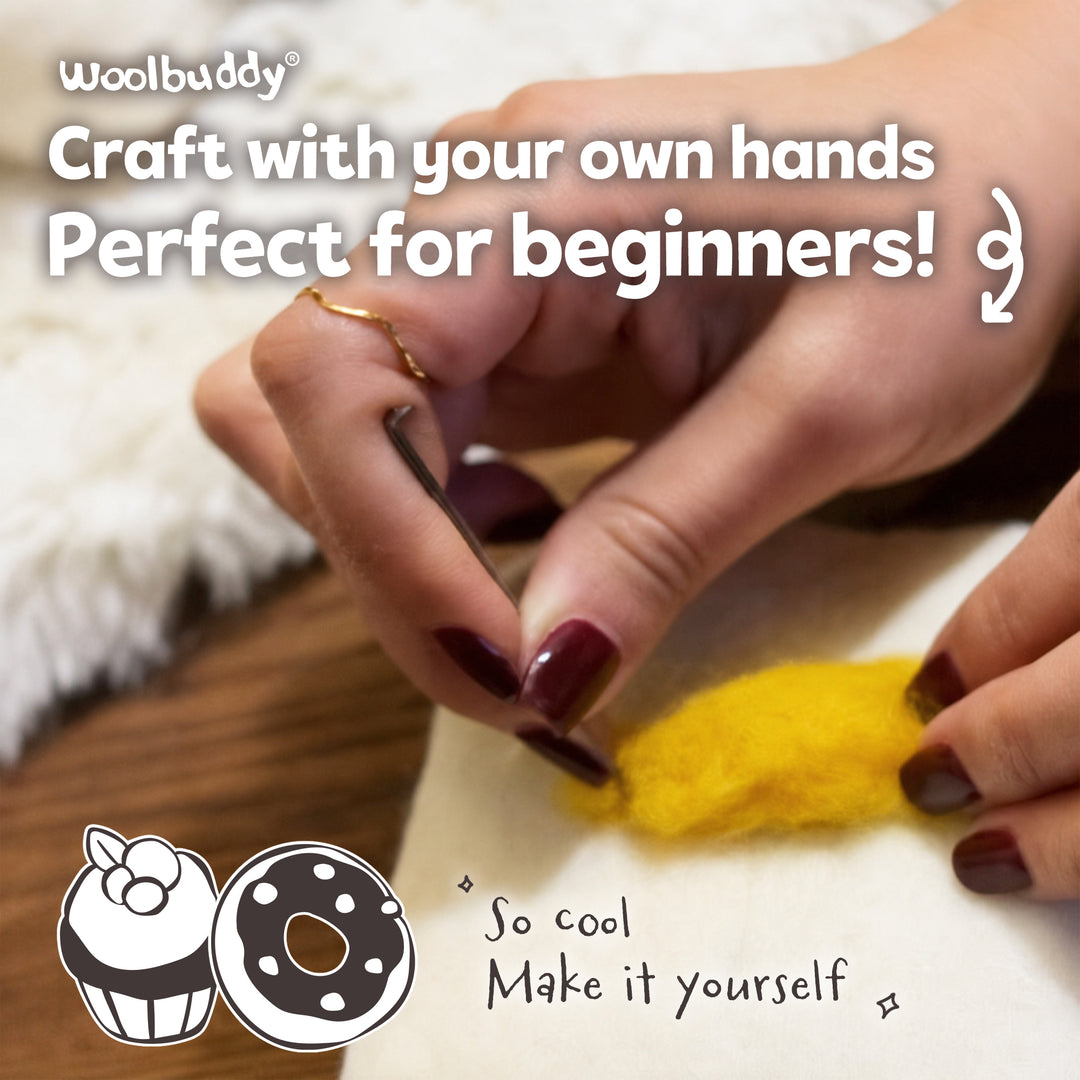 Needle Felting Dessert Kit for Beginners | Woolbuddy