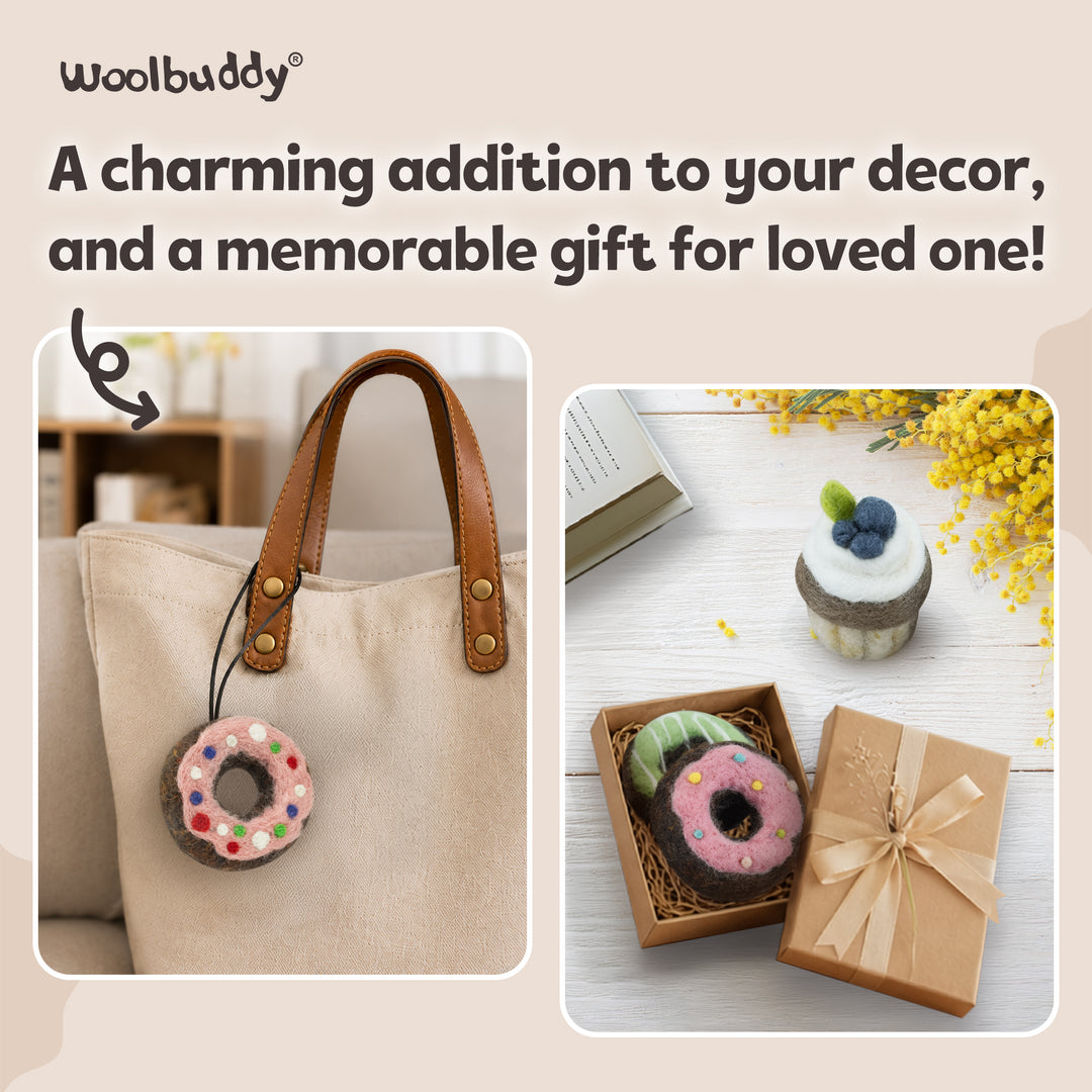Needle Felting Dessert Kit for Beginners | Woolbuddy