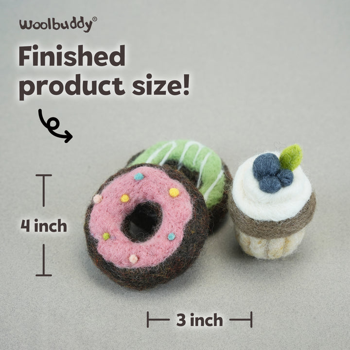 Needle Felting Dessert Kit for Beginners | Woolbuddy