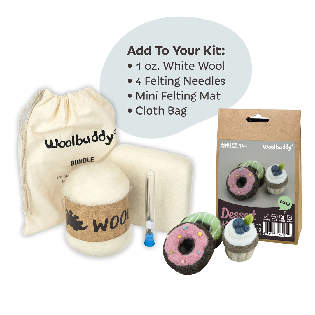 Needle Felting Dessert Kit for Beginners | Woolbuddy