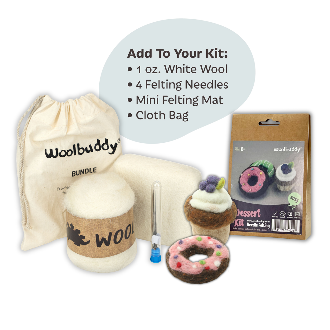 Needle Felting Dessert Kit for Beginners | Woolbuddy