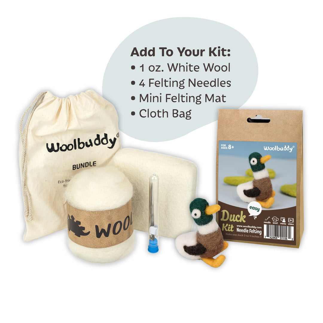 Duck Needle Felting Kit – Beginner DIY Wool Craft Gift