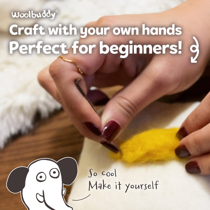 Needle Felting Elephant Kit for Beginners | Woolbuddy