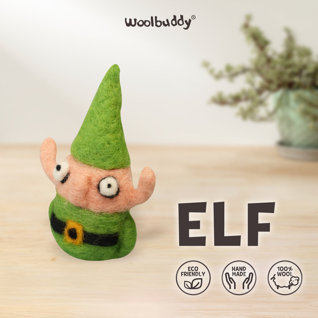 Needle Felting Elf Kit for Beginners – Complete Wool Craft Kit | Woolbuddy