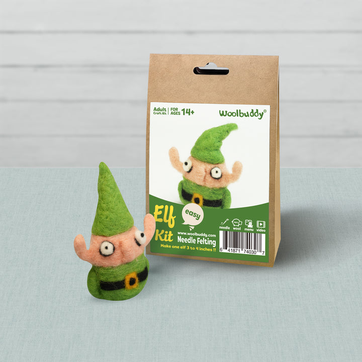 Needle Felting Elf Kit for Beginners – Complete Wool Craft Kit | Woolbuddy