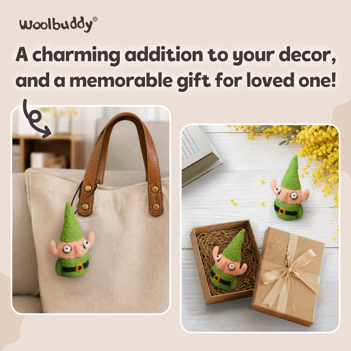 Needle Felting Elf Kit for Beginners – Complete Wool Craft Kit | Woolbuddy