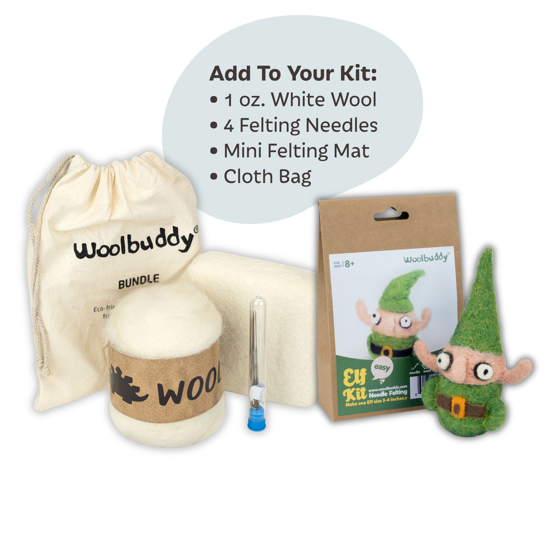 Needle Felting Elf Kit for Beginners – Complete Wool Craft Kit | Woolbuddy