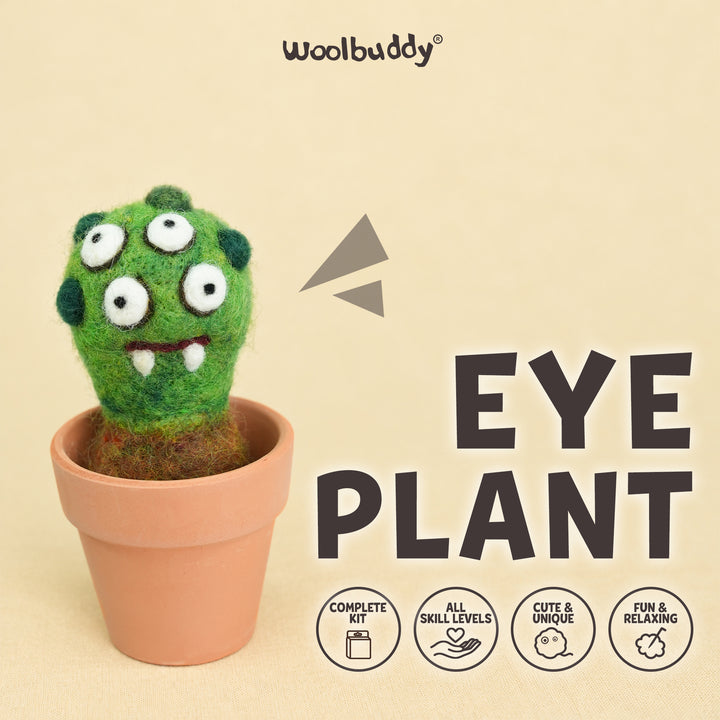 Needle Felting Eye Plant Kit for Beginners | Woolbuddy