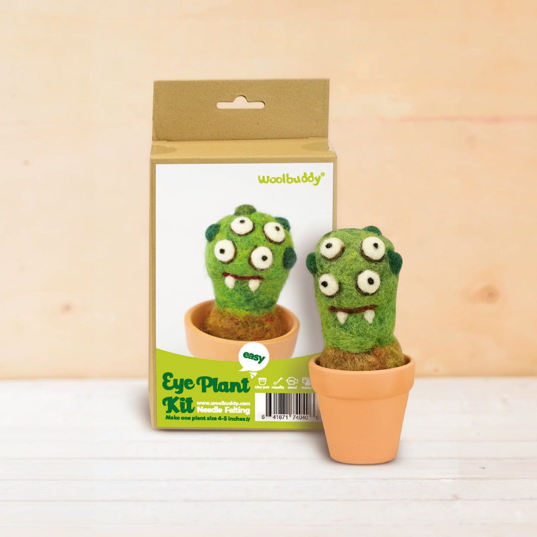 Needle Felting Eye Plant Kit for Beginners | Woolbuddy