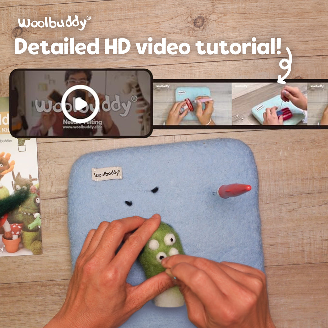 Needle Felting Eye Plant Kit for Beginners | Woolbuddy