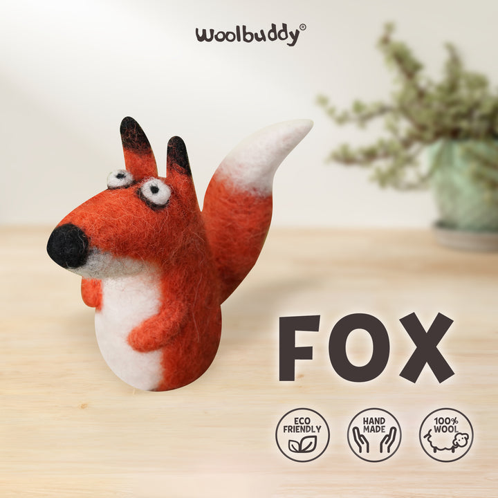 Needle Felting Fox Kit for Beginners | Woolbuddy