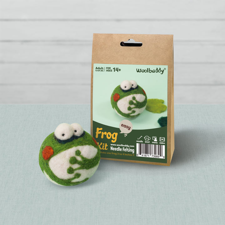 Needle Felting Frog Kit for Beginners | Woolbuddy