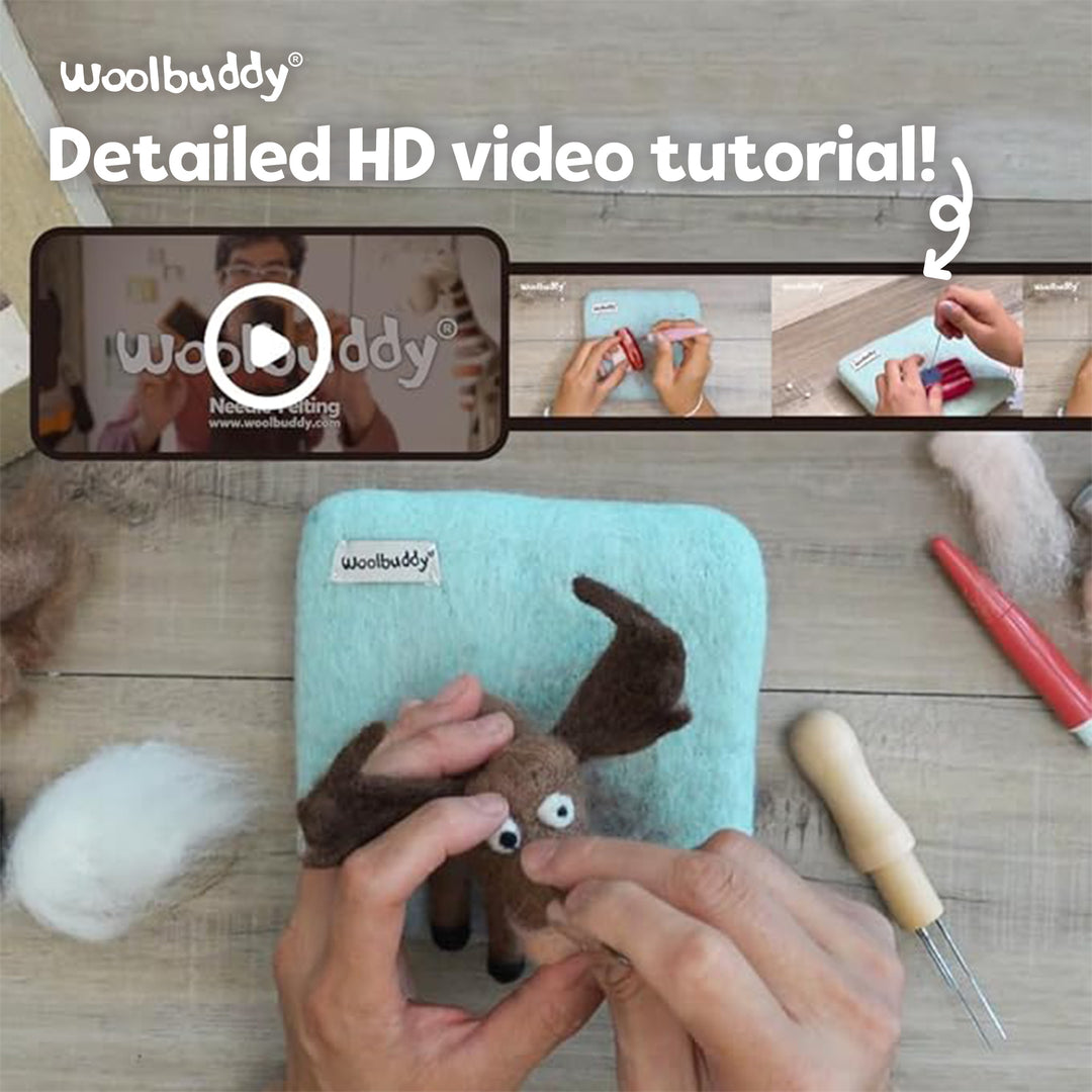 Woolbuddy Needle Felting Santa Kit – DIY Wool Christmas Craft for Beginners & Kids