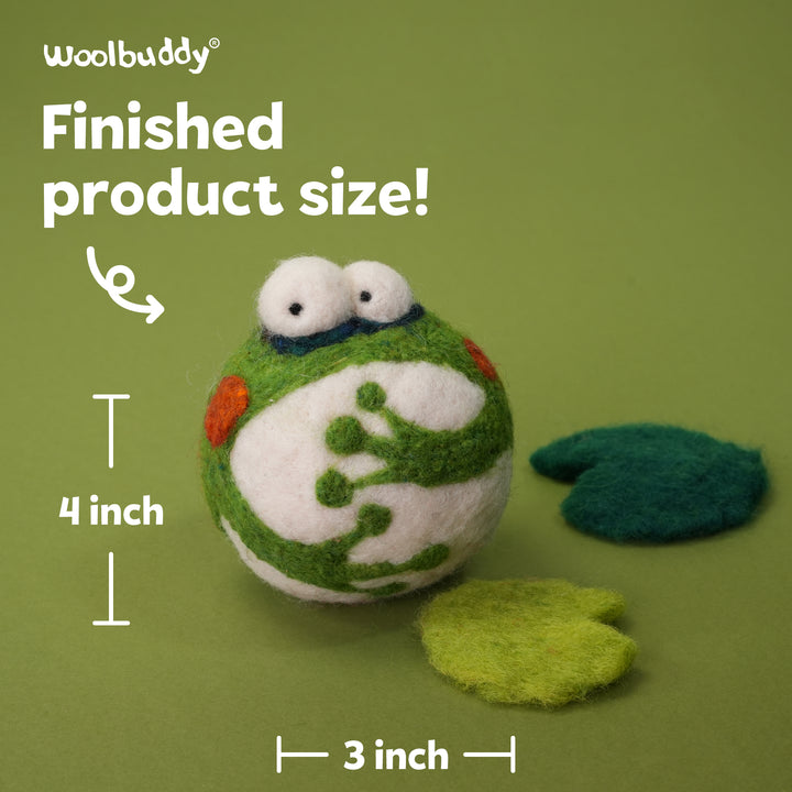 Needle Felting Frog Kit for Beginners | Woolbuddy
