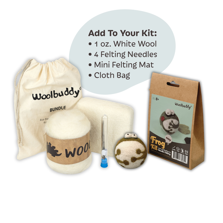 Needle Felting Frog Kit for Beginners | Woolbuddy