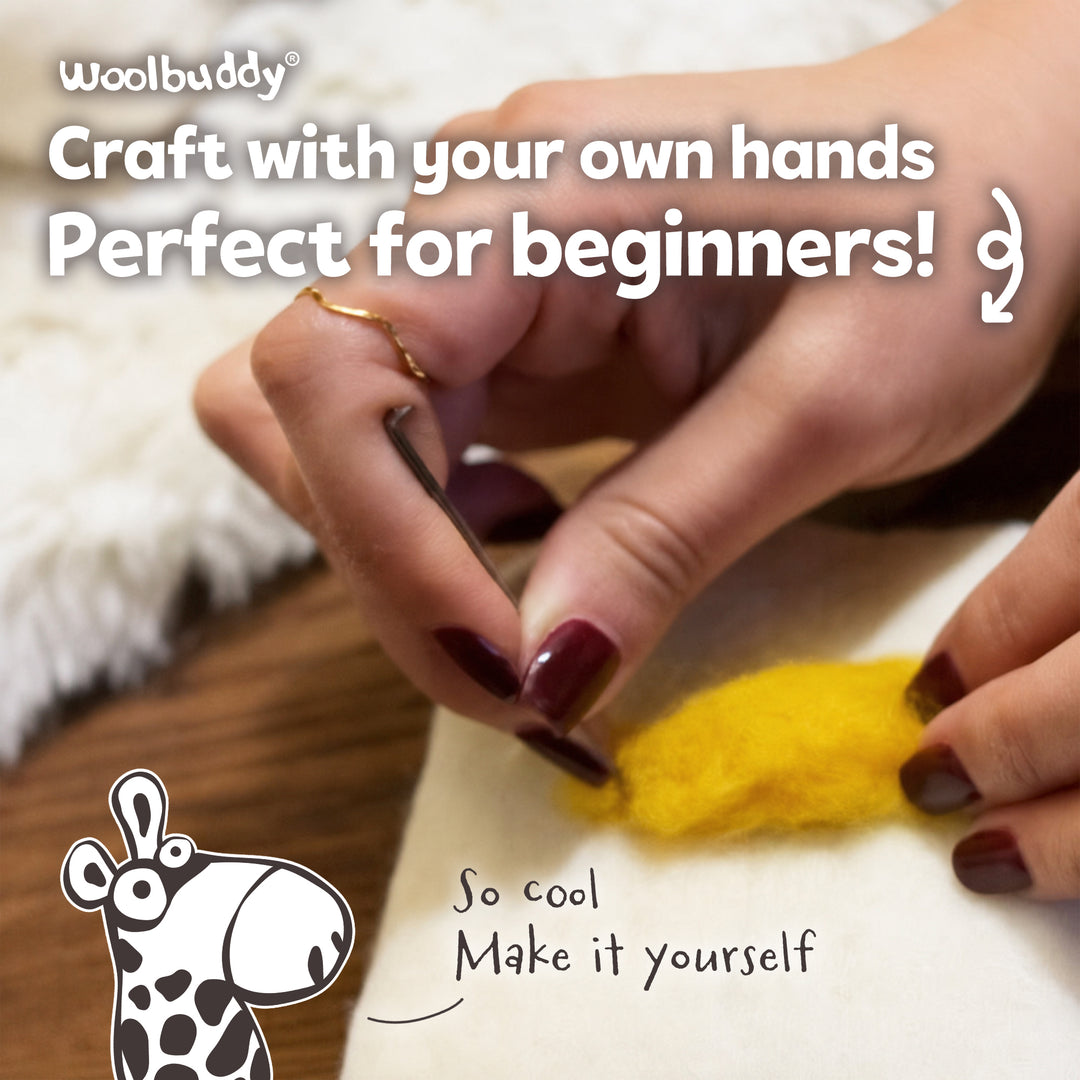 Needle Felting Giraffe Kit for Beginners | Woolbuddy