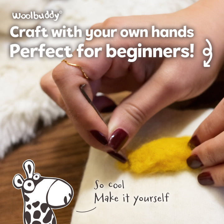 Needle Felting Giraffe Kit for Beginners | Woolbuddy