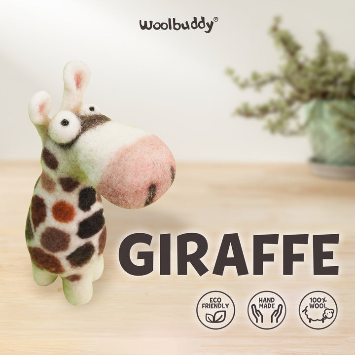 Needle Felting Giraffe Kit for Beginners | Woolbuddy