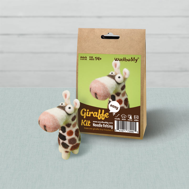 Needle Felting Giraffe Kit for Beginners | Woolbuddy