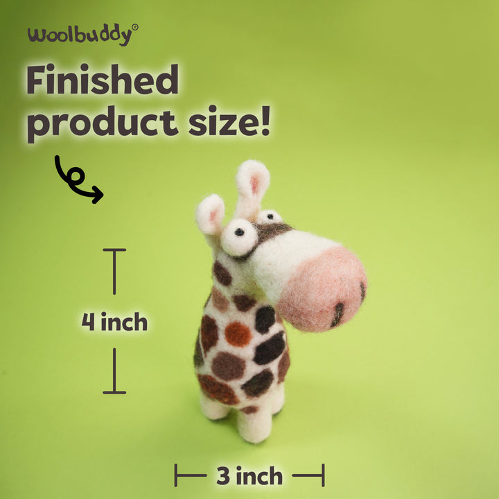 Needle Felting Giraffe Kit for Beginners | Woolbuddy
