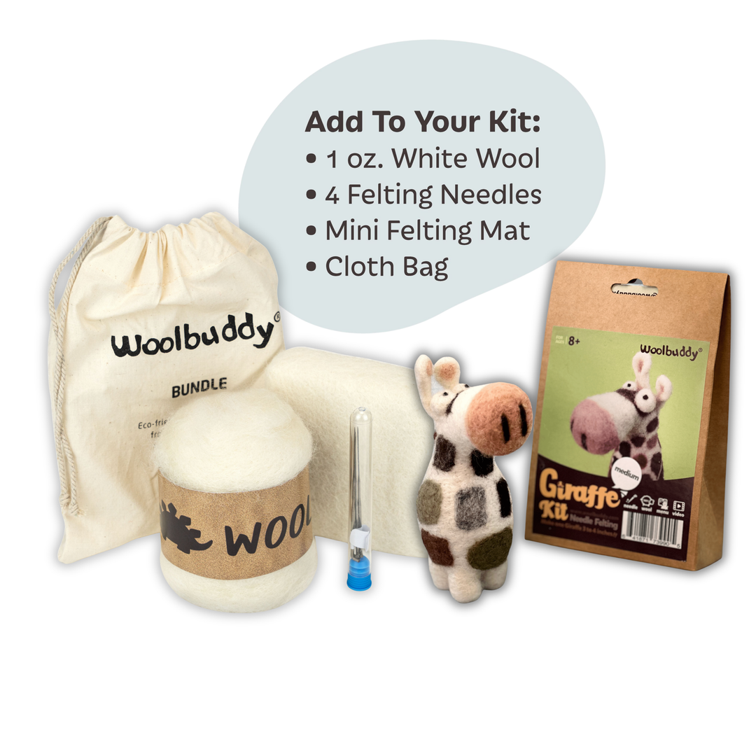 Needle Felting Giraffe Kit for Beginners | Woolbuddy