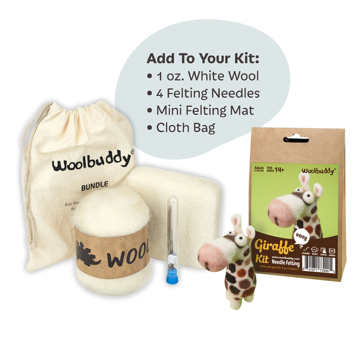 Needle Felting Giraffe Kit for Beginners | Woolbuddy