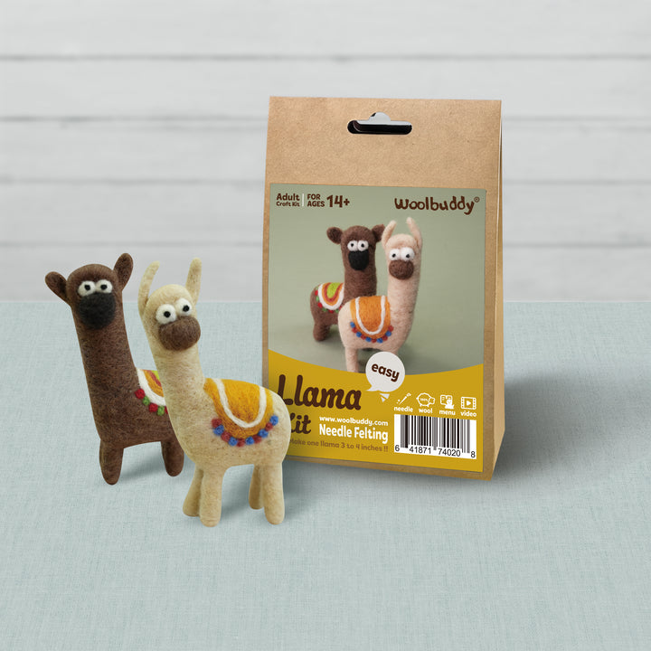 Needle Felting Llama Kit for Beginners | Woolbuddy