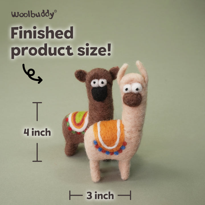 Needle Felting Llama Kit for Beginners | Woolbuddy