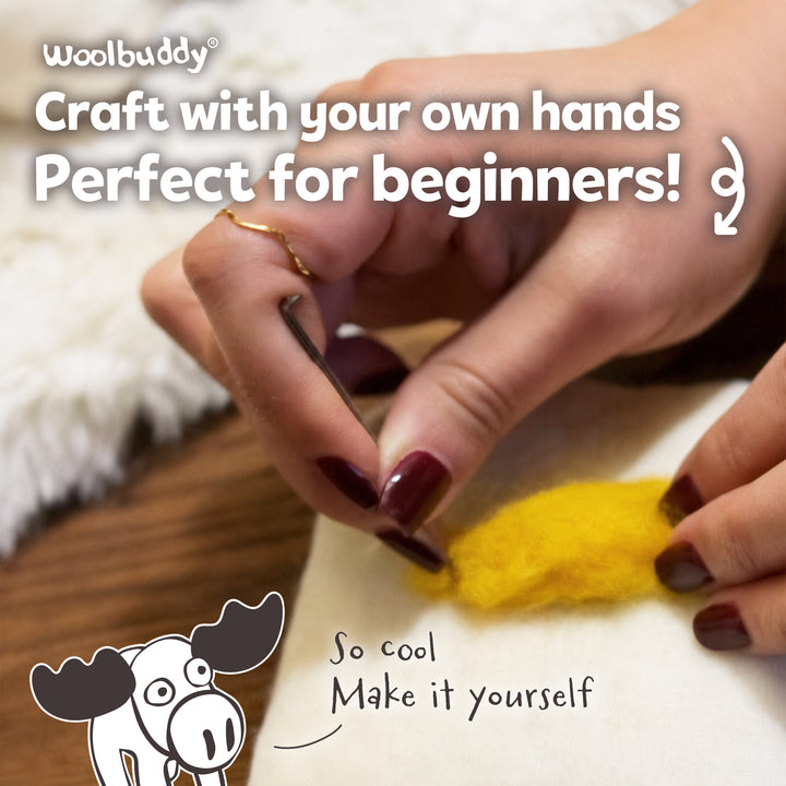 Needle Felting Moose Kit for Beginners | Woolbuddy