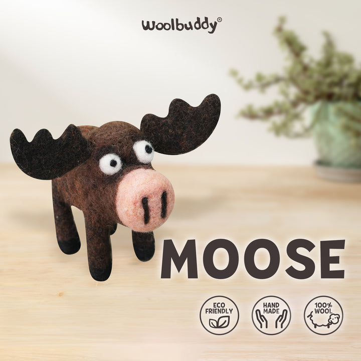 Needle Felting Moose Kit for Beginners | Woolbuddy