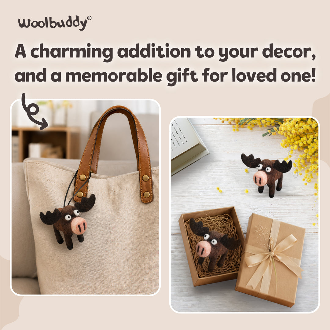 Needle Felting Moose Kit for Beginners | Woolbuddy