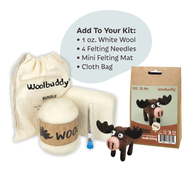 Needle Felting Moose Kit for Beginners | Woolbuddy