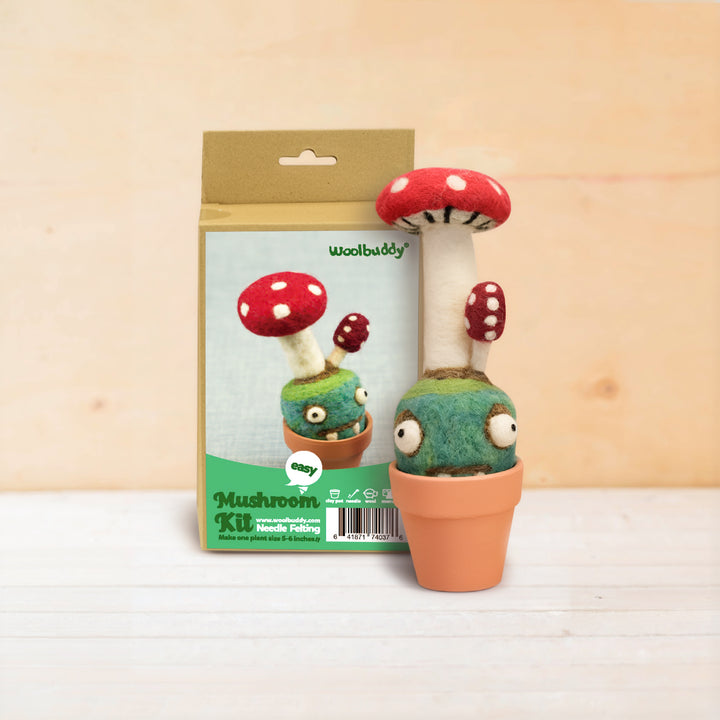 Needle Felting Mushroom Kit for Beginners | Woolbuddy