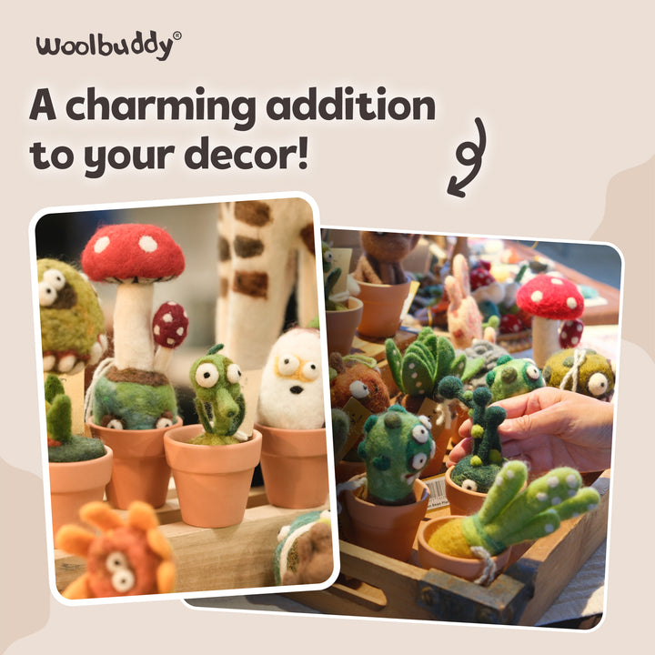 Needle Felting Mushroom Kit for Beginners | Woolbuddy