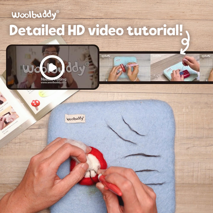 Needle Felting Mushroom Kit for Beginners | Woolbuddy