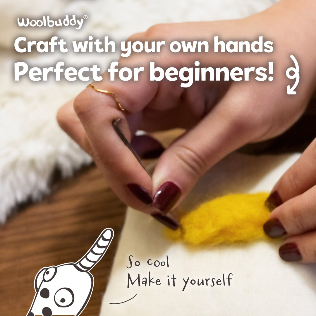 Needle Felting Narwhal Kit for Beginners | Woolbuddy