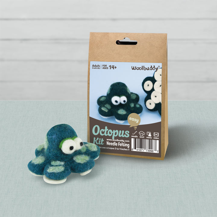 Needle Felting Octopus Kit for Beginners | Woolbuddy