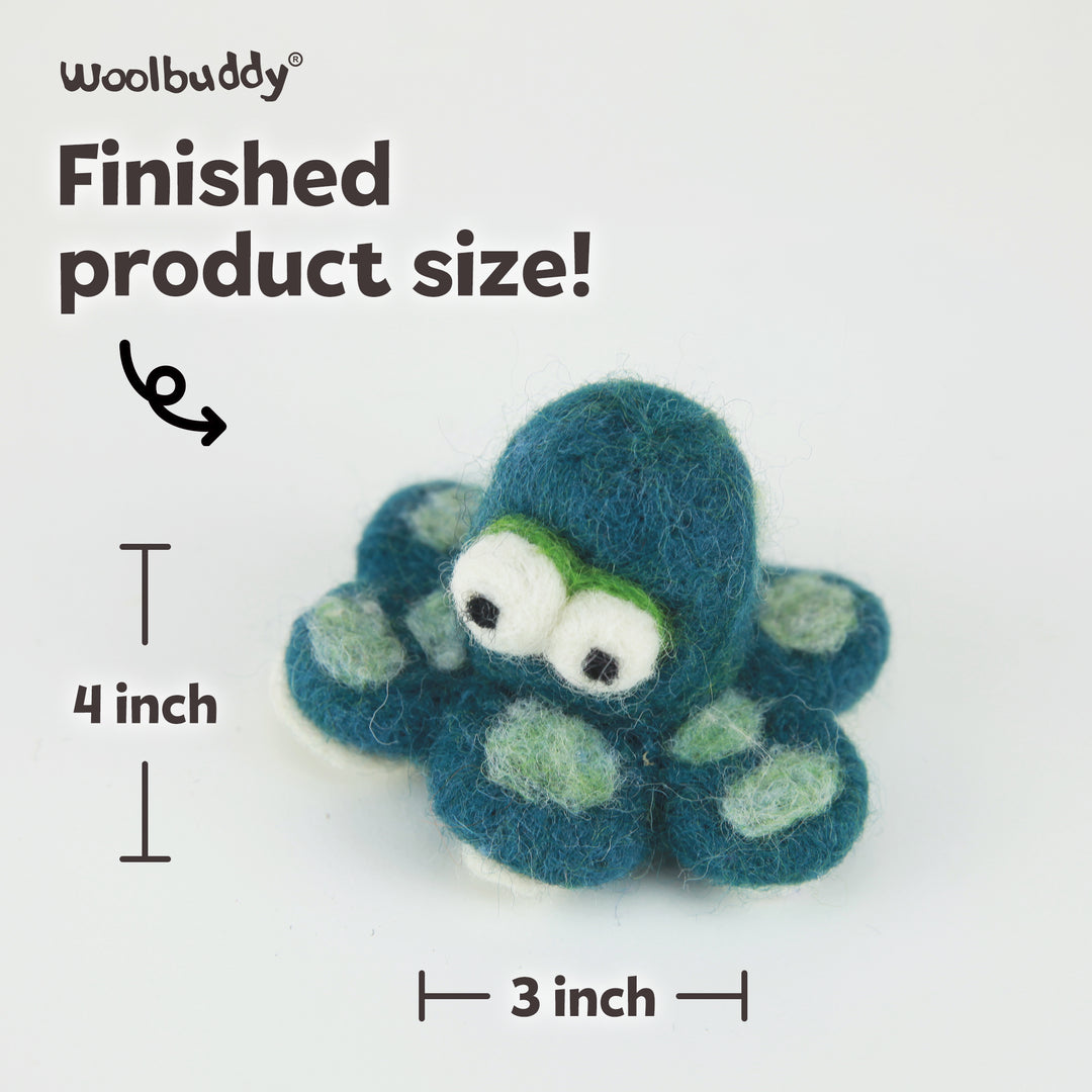 Needle Felting Octopus Kit for Beginners | Woolbuddy
