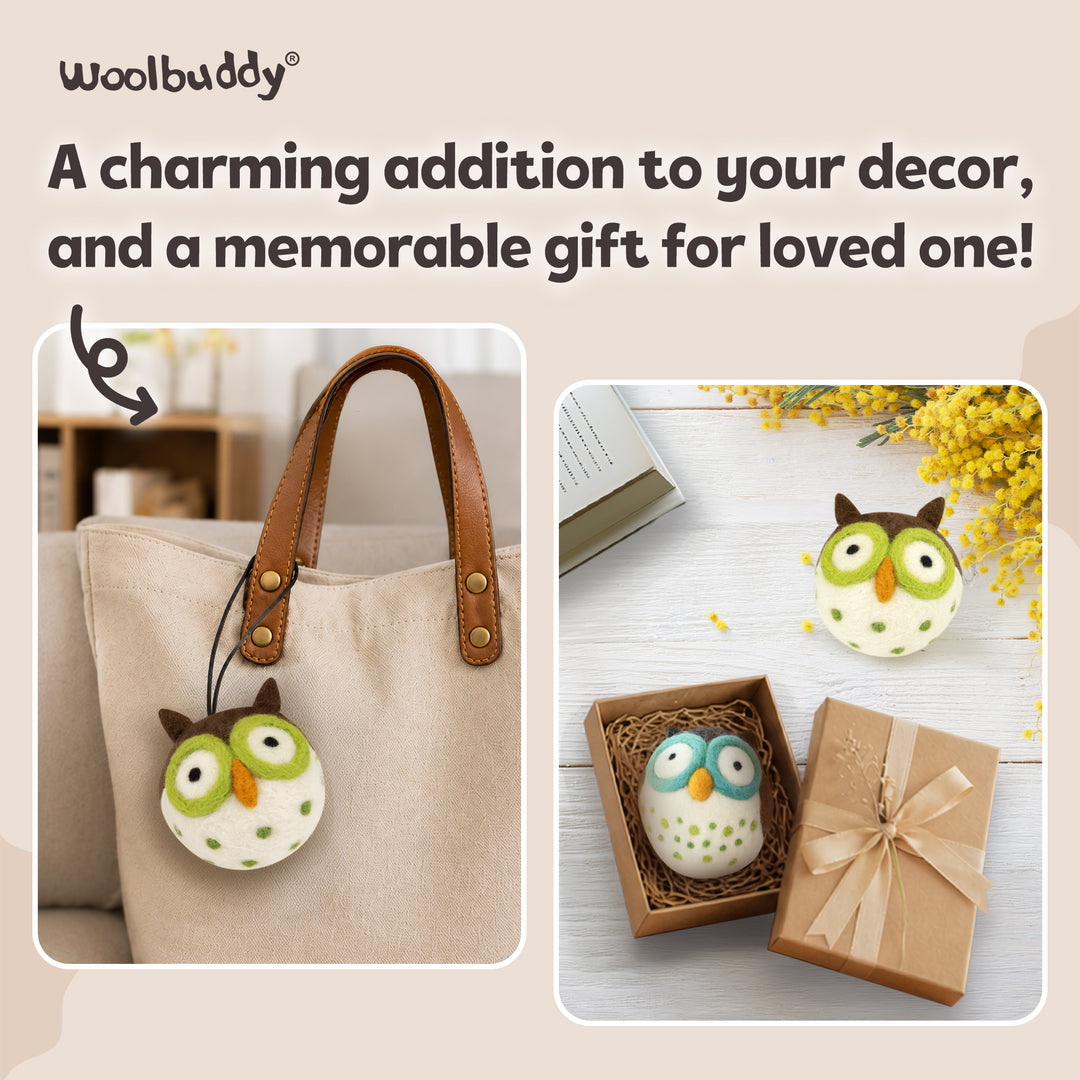 Needle Felting Owl Kit for Beginners | Woolbuddy