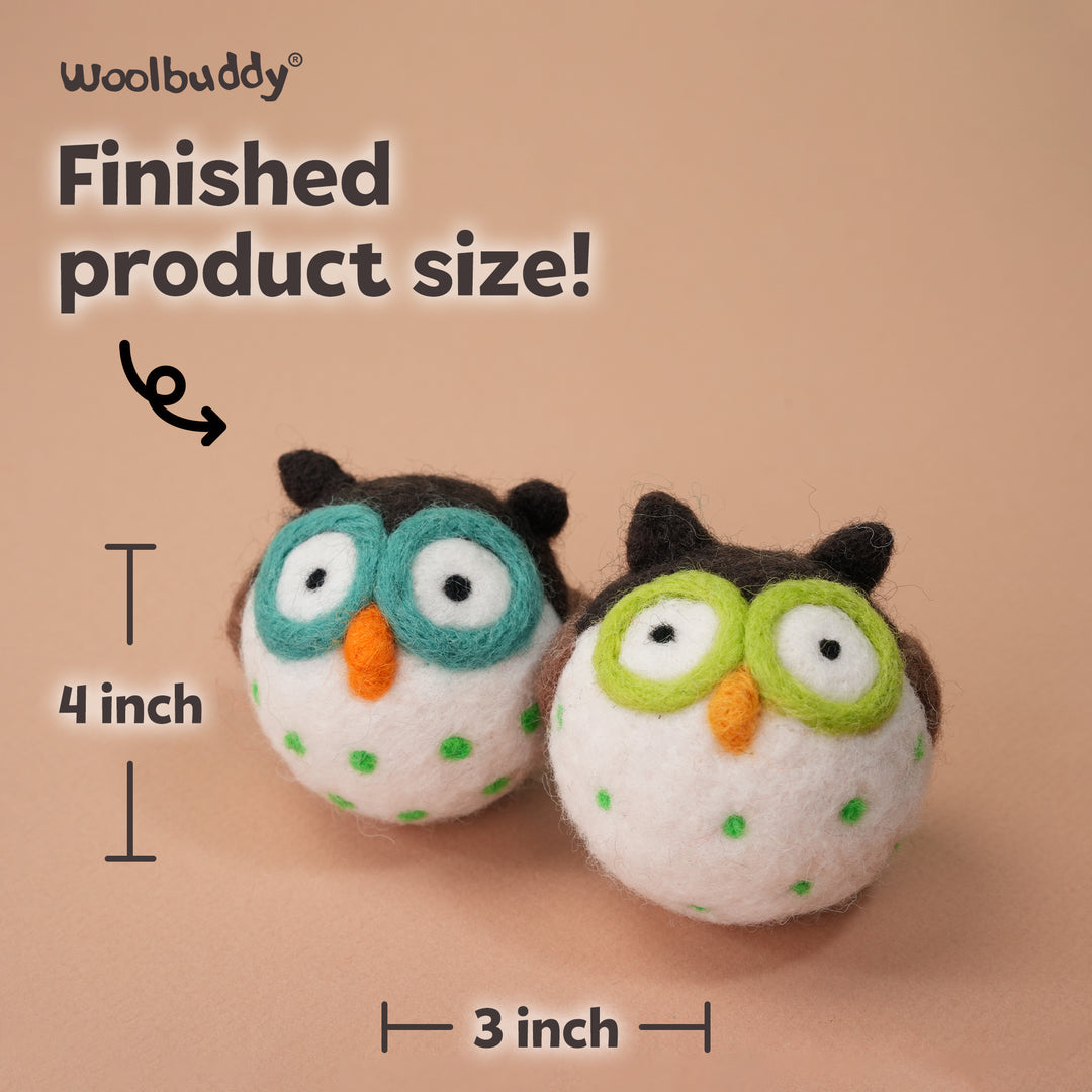Needle Felting Owl Kit for Beginners | Woolbuddy