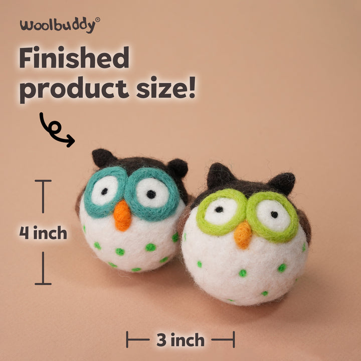 Needle Felting Owl Kit for Beginners | Woolbuddy