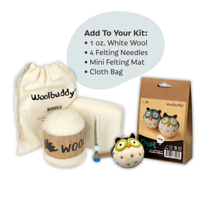 Needle Felting Owl Kit for Beginners | Woolbuddy