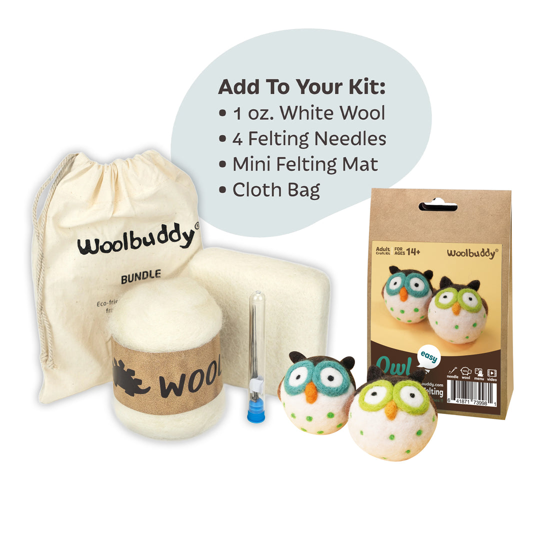 Needle Felting Owl Kit for Beginners | Woolbuddy