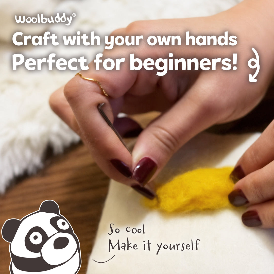 Needle Felting Panda Kit for Beginners | Woolbuddy