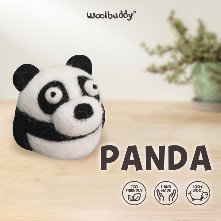 Needle Felting Panda Kit for Beginners | Woolbuddy
