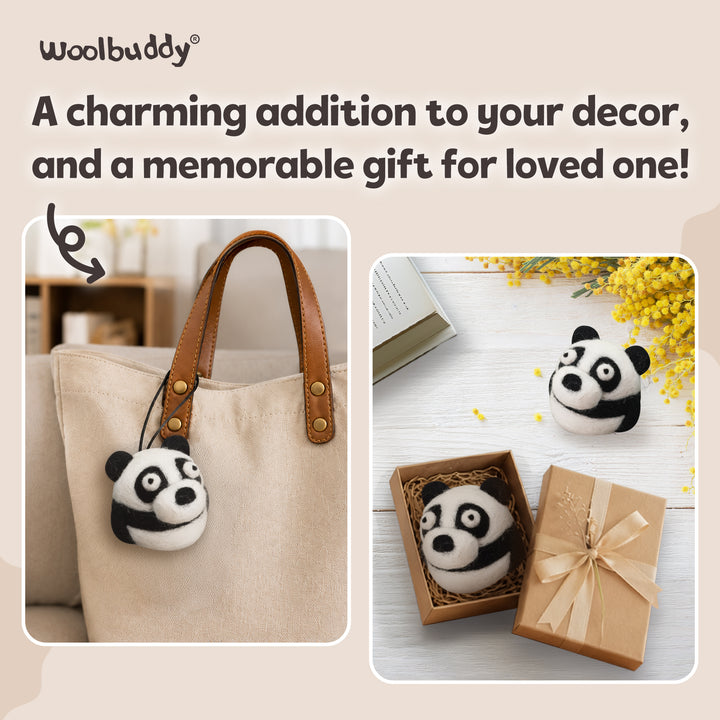 Needle Felting Panda Kit for Beginners | Woolbuddy